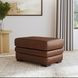 David Pecan Leather Upholstered Rectangular Ottoman