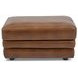 David Pecan Leather Upholstered Rectangular Ottoman