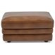 David Pecan Leather Upholstered Rectangular Ottoman