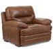 David Pecan Leather Living Room Set