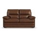 David Pecan Leather Living Room Set