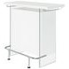 Acosta High Gloss White And Chrome Bar Unit