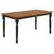 Hollyoak Walnut And Black 63" Rectangular Dining Table