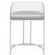 Thermosolis Grey And Chrome Acrylic Back Counter Height Stool Set of 2