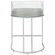 Thermosolis Grey And Chrome Acrylic Back Counter Height Stool Set of 2