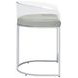 Thermosolis Grey And Chrome Acrylic Back Counter Height Stool Set of 2