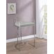 Thermosolis Grey And Chrome Acrylic Back Bar Stool Set of 2