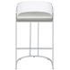 Thermosolis Grey And Chrome Acrylic Back Bar Stool Set of 2