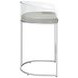 Thermosolis Grey And Chrome Acrylic Back Bar Stool Set of 2