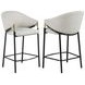 Chadwick Beige And Glossy Black Sloped Arm Counter Height Stool Set of 2
