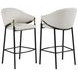 Chadwick Beige And Glossy Black Sloped Arm Bar Stool Set of 2