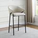 Chadwick Beige And Glossy Black Sloped Arm Bar Stool Set of 2