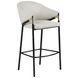 Chadwick Beige And Glossy Black Sloped Arm Bar Stool Set of 2