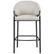 Chadwick Beige And Glossy Black Sloped Arm Bar Stool Set of 2