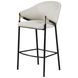 Chadwick Beige And Glossy Black Sloped Arm Bar Stool Set of 2