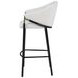 Chadwick Beige And Glossy Black Sloped Arm Bar Stool Set of 2