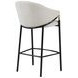 Chadwick Beige And Glossy Black Sloped Arm Bar Stool Set of 2