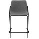 Earnest Grey And Black Solid Back Upholstered Counter Height Stool Set of 2