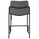 Earnest Grey And Black Solid Back Upholstered Counter Height Stool Set of 2