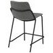 Earnest Grey And Black Solid Back Upholstered Counter Height Stool Set of 2