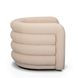 Curves Peach Performance Fabric Upholstered Swivel Accent Chair