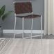 Adelaide Brown And Chrome Upholstered Open Back Bar Stool