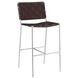 Adelaide Brown And Chrome Upholstered Open Back Bar Stool