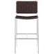 Adelaide Brown And Chrome Upholstered Open Back Bar Stool