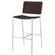 Adelaide Brown And Chrome Upholstered Open Back Bar Stool