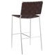Adelaide Brown And Chrome Upholstered Open Back Bar Stool