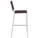 Adelaide Brown And Chrome Upholstered Open Back Bar Stool