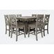 Outer Banks Driftwood Gray 9 Piece Counter Height Dining Set with Storage