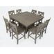 Outer Banks Driftwood Gray 9 Piece Counter Height Dining Set with Storage