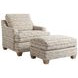 Los Altos Barton Blue and Beige Upholstered Accent Chair