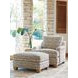 Los Altos Barton Blue and Beige Upholstered Accent Chair