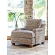 Los Altos Barton Blue and Beige Upholstered Accent Chair