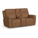 Sawyer Harvest Leather 77" Zero Gravity Power Reclining Loveseat with Console and USB Charging