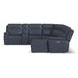 Sawyer Marine Leather 7 Piece Modular Zero Gravity Power Reclining Sectional with Power Lumbar and USB Charging