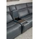 Sawyer Marine Leather 7 Piece Modular Zero Gravity Power Reclining Sectional with Power Lumbar and USB Charging