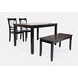 Asbury Park Black and Brown 4 Piece Dining Set with Bench