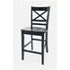 Asbury Park Black Cross Back Counter Height Stool Set of 2