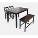 Asbury Park Black and Brown 4 Piece Counter Height Dining Set with Bench