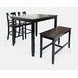 Asbury Park Black and Brown 4 Piece Counter Height Dining Set with Bench