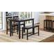 Asbury Park Black and Brown 4 Piece Counter Height Dining Set with Bench