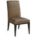 Lowell Black and Brown Leather Upholstered Dining Chair with Nailhead Trim