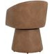 Ettara Copley Cognac Upholstered Swivel Dining Armchair