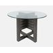 Altamonte Brushed Gray 48" Round Glass Top Dining Table