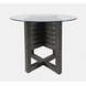 Altamonte Brushed Gray 48" Round Glass Top Counter Height Dining Table