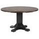 Ashford Black and Brown 52" Round Adjustable Height Game Table