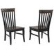 Ashford Black and Rustic Walnut Side Chair